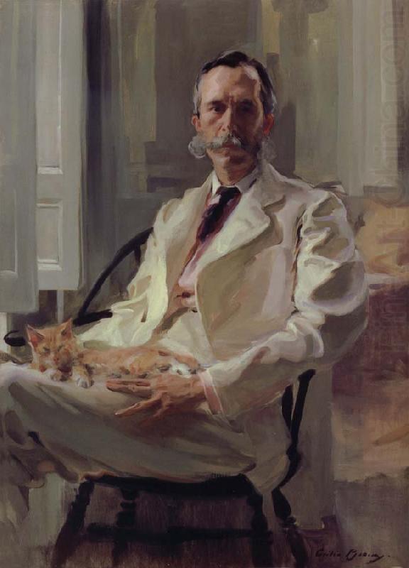 Cecilia Beaux Man with the Cat china oil painting image